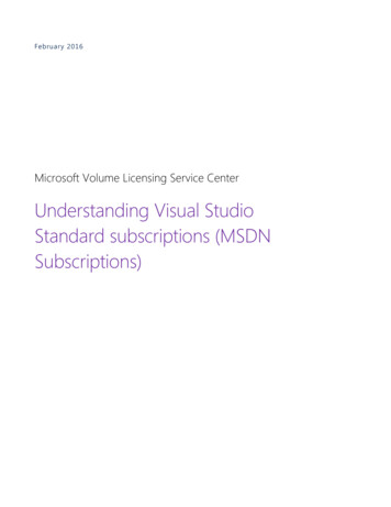 Understanding Visual Studio Standard Subscriptions (MSDN .