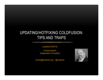 UPDATING/HOTFIXINGCOLDFUSION: TIPS AND TRAPS