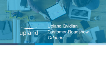 Upland Qvidian Customer Roadshow