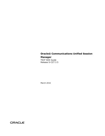Oracle Communications Unified Session Manager
