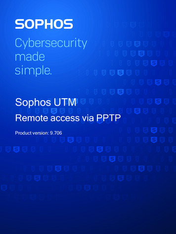 UTM - Remote Access Via IPsec - Sophos