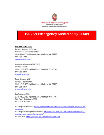 PA 759 Emergency Medicine Syllabus