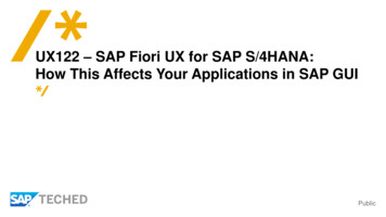 UX122 SAP Fiori UX For SAP S/4HANA: How This Affects Your .