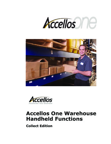 Accellos One Warehouse Handheld Functions