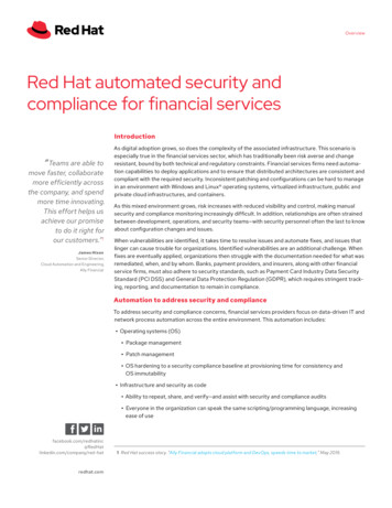 Red Hat Automated Security And Compliance For Financial .