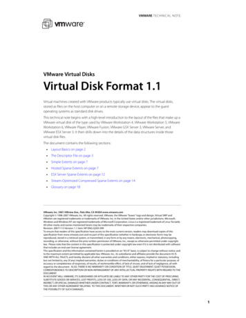 VMware Virtual Disks: Virtual Disk Format 1