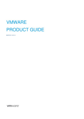 VMWARE PRODUCT GUIDE