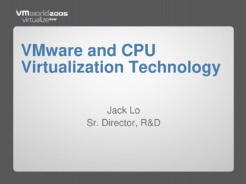 VMware And CPU Virtualization Technology