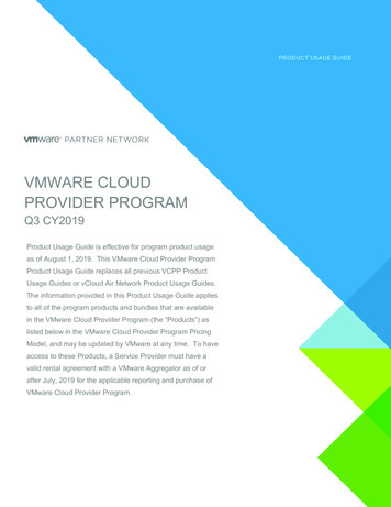 VMware VCPP Product Usage Guide - S.nsit 