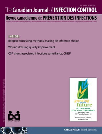 The Canadian Journal Of INFECTION CONTROL