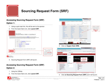 Sourcing Request Form (SRF) - Weebly