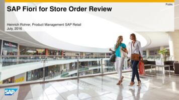 Public SAP Fiori For Store Order Review