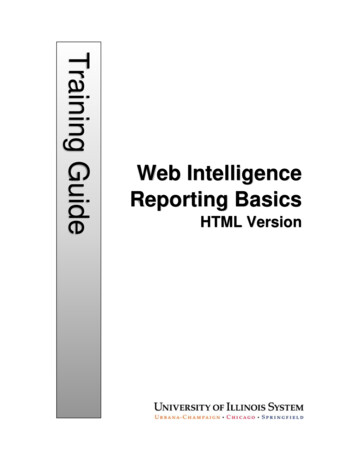 Web Intelligence Reporting Basics - Home - AITS