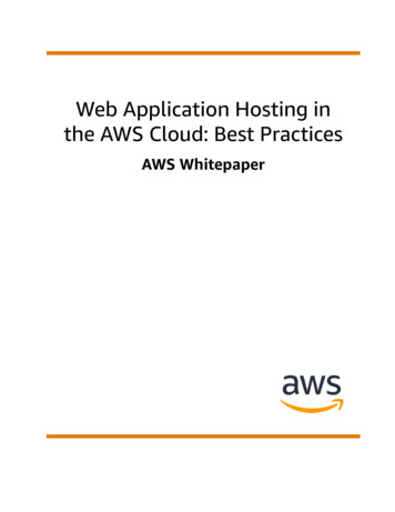 Web Application Hosting In The AWS Cloud: Best Practices .
