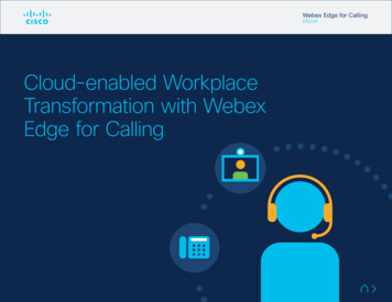 Cloud-enabled Workplace Transformation With Webex 