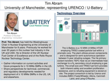 Tim Abram University Of Manchester, Representing URENCO .