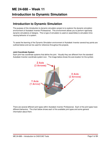 ME 24-688 Week 11 Introduction To Dynamic Simulation