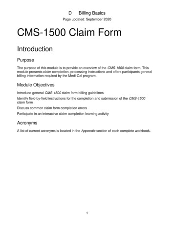 CMS-1500 Claim Form - California