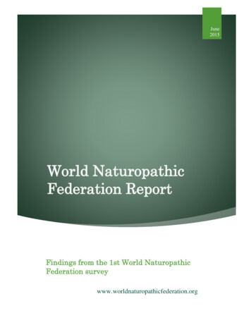 World Naturopathic Federation Report