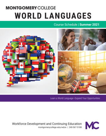 World Languages Summer 2021, Workforce Development And .