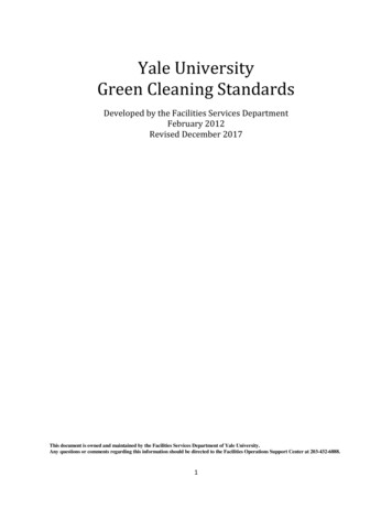 Green Cleaning Standards - Yale University