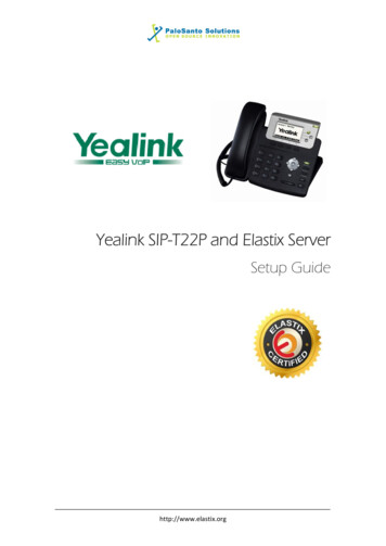 Yealink SIP-T22P Server Setup Guide - Elastix