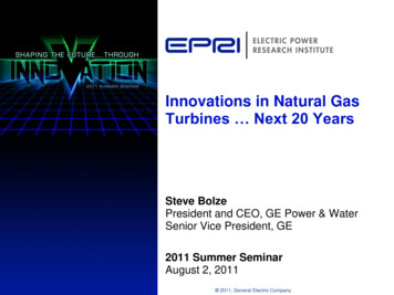 Innovations In Natural Gas Next 20 Years - EPRI