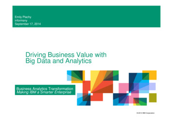 Driving Business Value With Big Data And Analytics