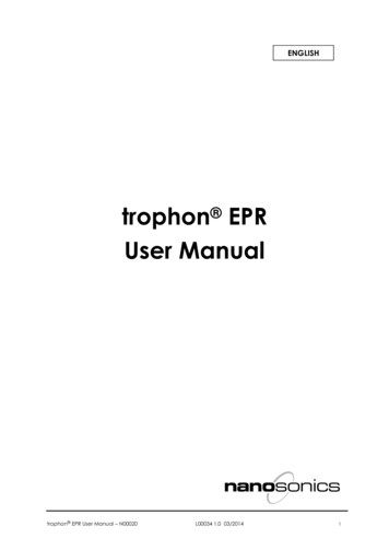 Trophon EPR User Manual - Miele
