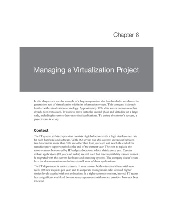 Managing A Virtualization Project