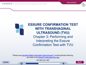 ESSURE CONFIRMATION TEST WITH TRANSVAGINAL 