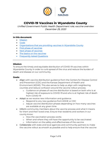 COVID-19 Vaccines In Wyandotte County