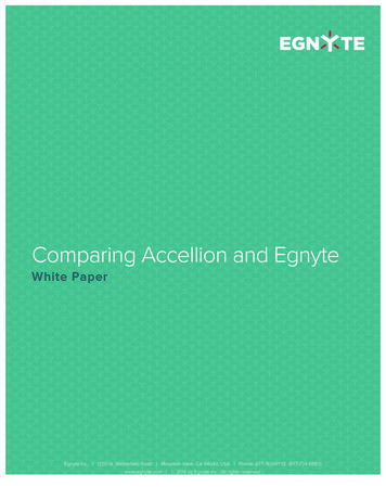 Comparing Accellion And Egnyte
