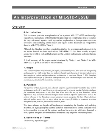 An Interpretation Of MIL-STD-1553B