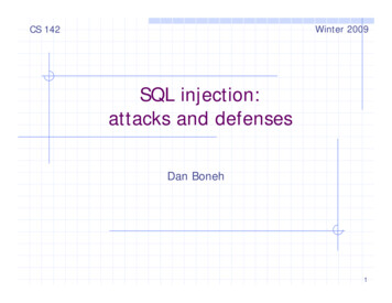 SQL Injection: Attacks And Defenses
