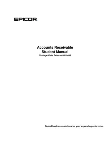 Accounts Receivable Student Manual