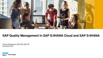 SAP Quality Management In SAP S/4HANA Cloud And SAP 