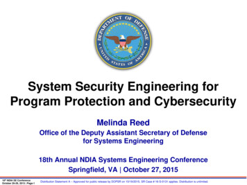 System Security Engineering For Program Protection And .
