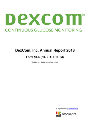 DexCom, Inc. Annual Report 2018