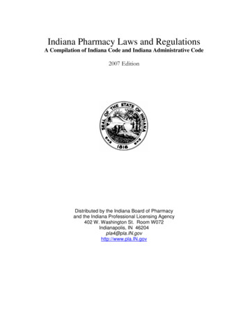 Indiana Pharmacy Laws And Regulations