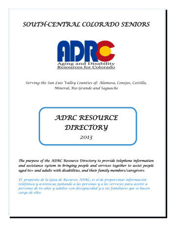 ADRC RESOURCE DIRECTORY - Alamosa