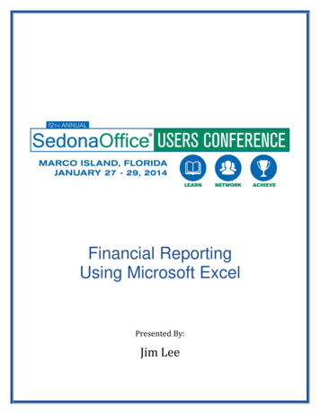Financial Reporting Using Microsoft Excel