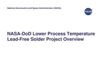 NASA-DoD Lower Process Temperature Lead-Free Solder .