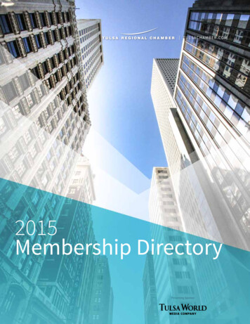 2015 Membership Directory - Tulsa Chamber