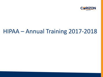 HIPAA Annual Training 2017-2018