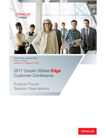 2017 Oracle Utilities Edge Customer Conference