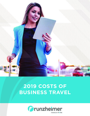 2019 COSTS OF BUSINESS TRAVEL - Runzheimer