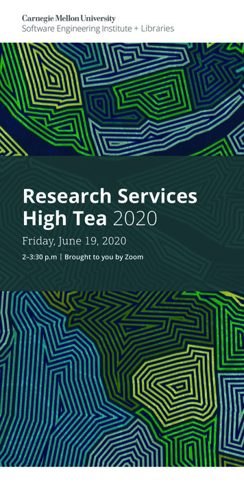 Research Services High Tea 2020 - Carnegie Mellon University