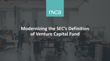 Modernizing The SEC’s Definition Of Venture Capital Fund