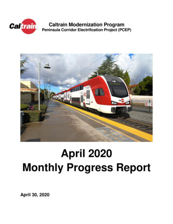 April 2020 Monthly Progress Report - Caltrain 